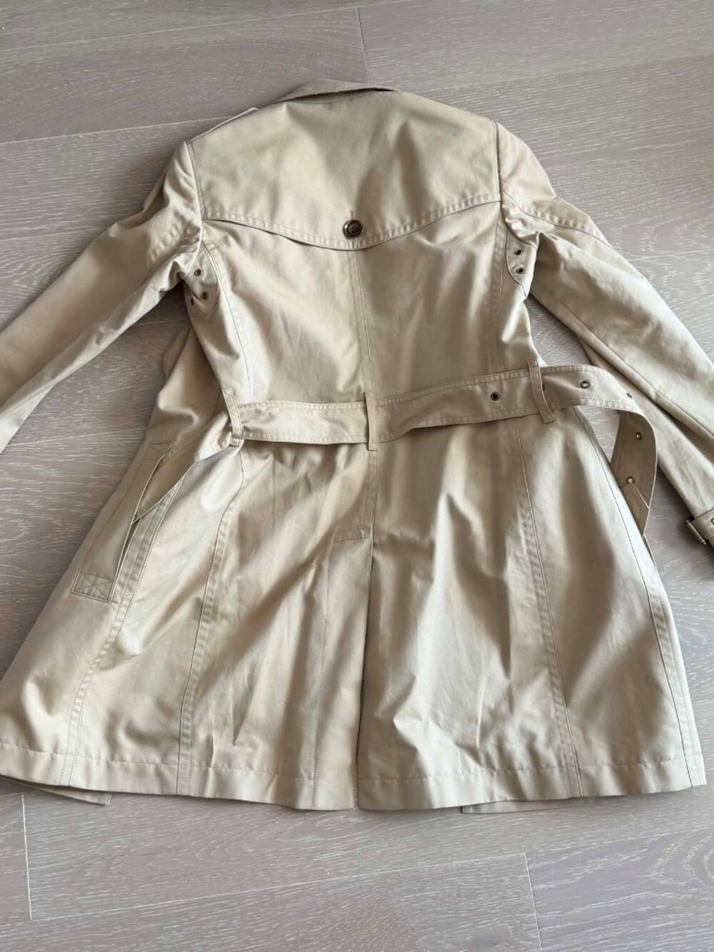 Burberry Brit Trench Coat Khaki Double Breasted - Picture 5 of 6